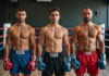 Les catégories de la boxe : guide exhaustif pour les néophytes Trois boxeurs de différentes catégories avec physiques variés dans un gymnase