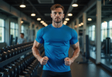 Développer les muscles : 12 répétitions suffisent-elles ? Jeune homme sportif en salle effectuant un curl biceps