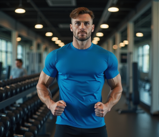 Développer les muscles : 12 répétitions suffisent-elles ? Jeune homme sportif en salle effectuant un curl biceps